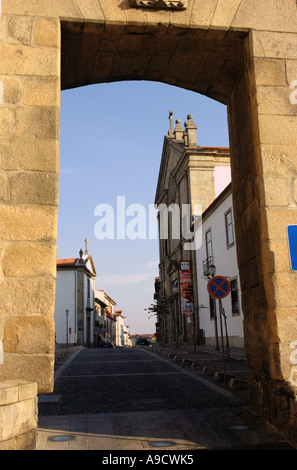 Blick auf Straße Kirche & kirchlichen Architektur der religiösen Hauptstadt Braga Porto Norte Portugal Iberia Nordeuropa Stockfoto