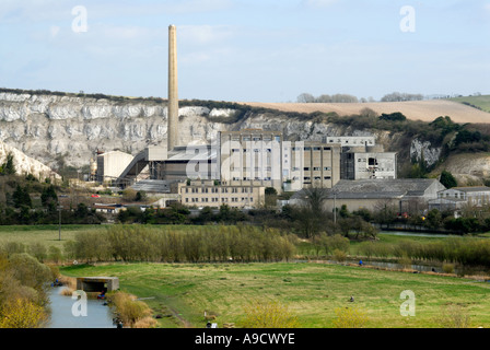 Shoreham Beeding Zementwerk verlassener seit 1982 Stockfoto