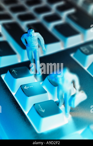 Zahlen über die Computer-Tastatur Stockfoto
