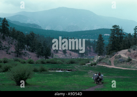 Heu-Fahrt in Colorado Stockfoto