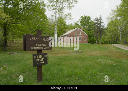 Brickett Ort in Stow Maine USA.19th historischen Backstein Bauernhaus Stockfoto