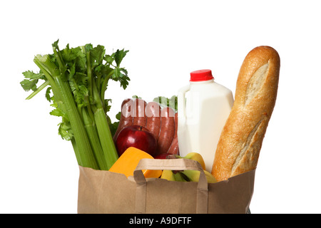 Tasche von Lebensmitteln Stockfoto