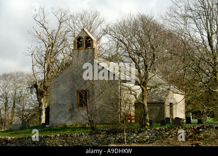 Kirche von St. Johannes Evangelist, Waberthwaite. Nationalpark Lake District, Cumbria, England, Großbritannien, Europa. Stockfoto