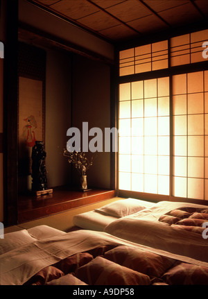 Innere des traditionellen Inn Nagano Japan ryokan Stockfoto