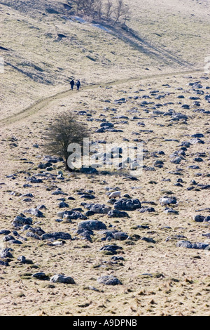 Blick über Fyfield unten in der Nähe von Marlborough in Wiltshire Stockfoto