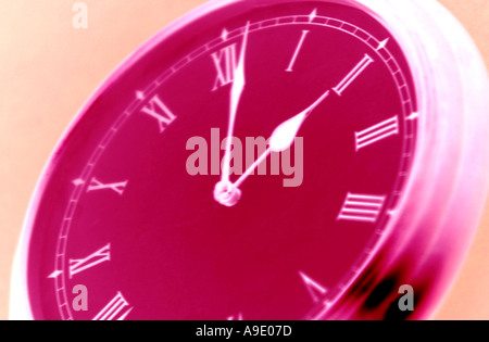 Horizontale Absract Farbbild der das Zifferblatt einer Uhr Stockfoto