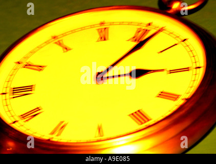 Horizontale Absract Farbbild der das Zifferblatt einer Uhr Stockfoto