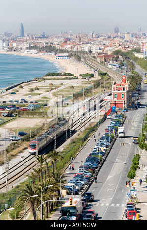 Badalona-Bahnhof Stockfoto