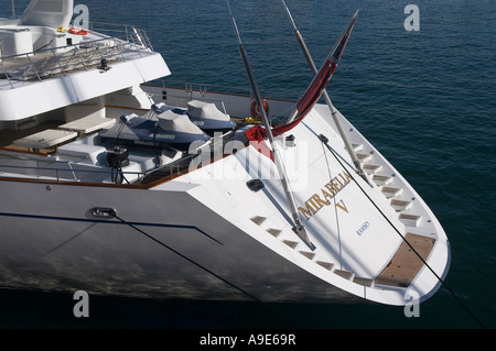 Mirabella V, die größte einzelne Masten Yacht der Welt. Stockfoto