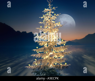 CH - OBERENGADIN: Alpine Weihnachtsszene Stockfoto