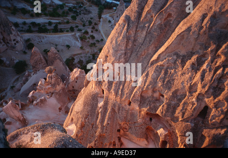 Blick von der Burg von Uchisar Kappadokien-Türkei Stockfoto