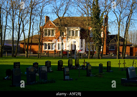 Waterloo Arme Kirchhof von St. Mary the Virgin Stockfoto