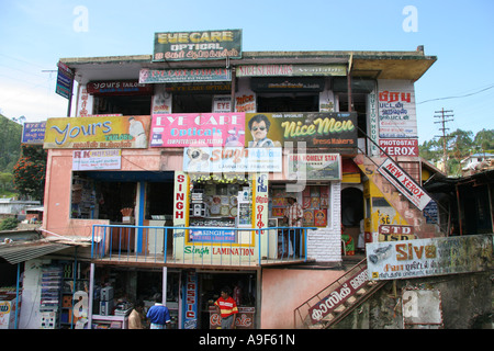 Einkaufszentrum in Munnar, ein Hügel-Station in der Western Ghats von Kerala, Südindien Stockfoto