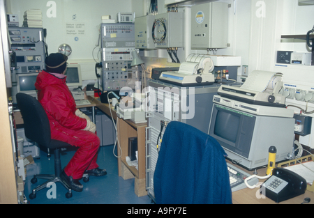Deutsche Antarktis-station Georg von Neumayer, Zimmer mit Instrumenten, Antarktis, Stockfoto
