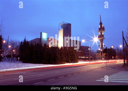 YLE Gebäude und TV-Turm, Finnland, Helsinki Stockfoto