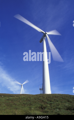 Windturbinen Sie Bauernhof-auf Hill, Großbritannien, Schottland, Moray Stockfoto