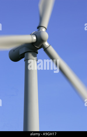 Bauernhof Windkraftanlage in Nahaufnahme, Großbritannien, Schottland, Moray Stockfoto