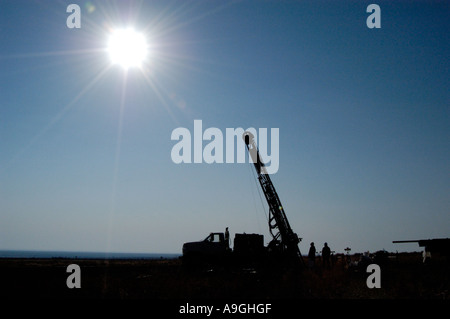 Drill Rig Erkundung für Gold, Silber, Blei und Zink, Bundesstaat Zacatecas, Mexiko. Stockfoto