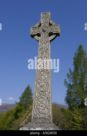 Keltisches Kreuz Glencoe in der Nähe von Fort William Scotland Stockfoto