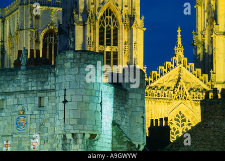 York Minster Kathedrale bei Nacht City of York Yorkshire England UK Stockfoto