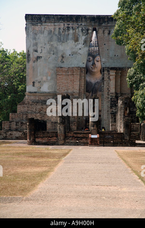 Riesige Buddha im Sukhothai Phra Achana, Wat Si Chum Stockfoto