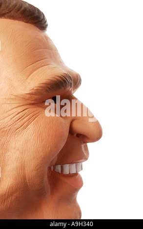 Präsident George w. Bush Maske Profil Stockfoto