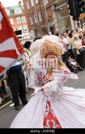 Porträt von kostümierten Darsteller Karneval Stockfoto