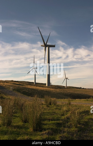 Windkraftanlagen zur Stromerzeugung für einen Teil von Cumbria UK auf Lambrigg Wind Farm Stockfoto