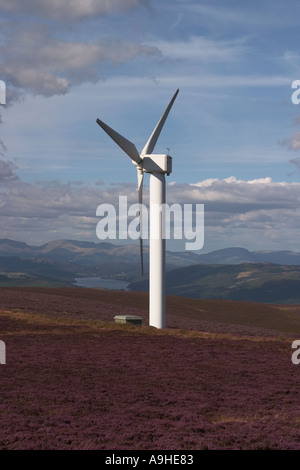 Windenergieanlagen zur Stromerzeugung für Teil von Cumbria, Kirkby Moor Windpark, England, Großbritannien Stockfoto