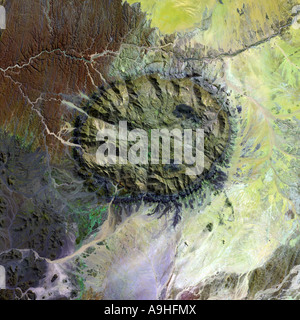 Brandberg massiv in die Namib-Wüste Namibia wie vom Weltraum aus gesehen Stockfoto