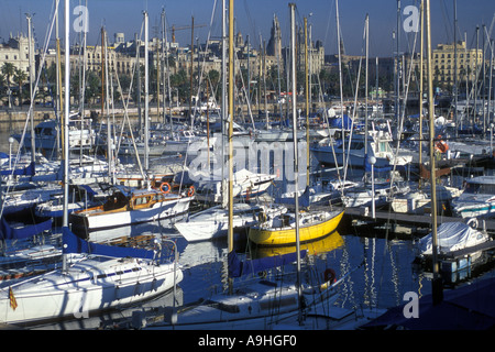Port Vell Marina Barcelona Spanien Stockfoto