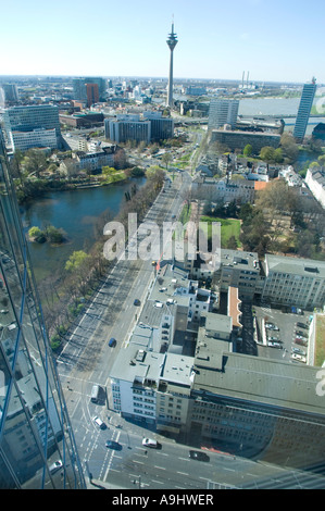 Blick auf Düsseldorf, Nordrhein-Westfalen, Deutschland Stockfoto