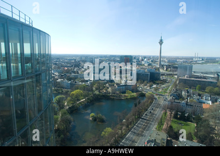 Blick auf Düsseldorf, Nordrhein-Westfalen, Deutschland Stockfoto