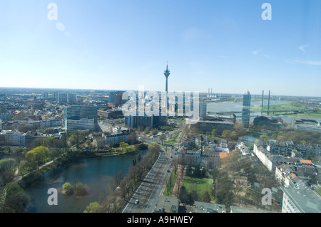 Blick auf Düsseldorf, Nordrhein-Westfalen, Deutschland Stockfoto