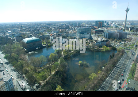 Blick auf Düsseldorf, Nordrhein-Westfalen, Deutschland Stockfoto