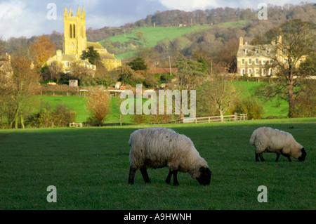 Blick auf Broadway Dorf Cotswold England Stockfoto