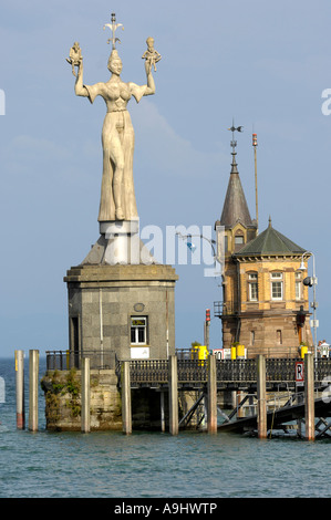 Landmark IMPERIA an der Hafeneinfahrt von Konstanz, Baden-Württemberg, Deutschland Stockfoto