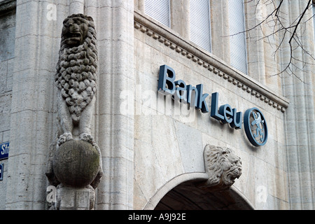 Schweiz-Zürich-Private banking Bahnhofstrasse Bank Leu Stockfoto