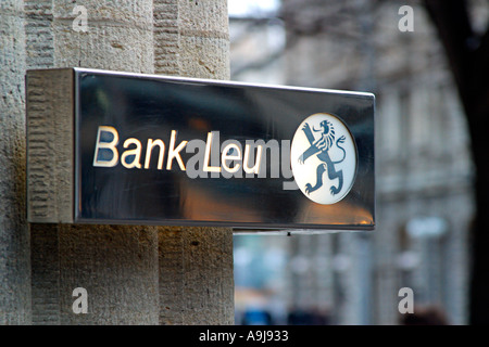 Schweiz-Zürich-Private banking Bahnhofstrasse Bank Leu Stockfoto