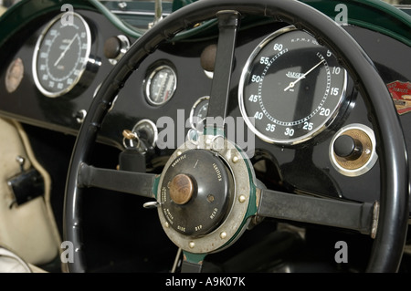 Nahaufnahme Detail der Oldtimer-Interieur Stockfoto