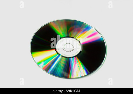 CD auf weißem Hintergrund Stockfoto