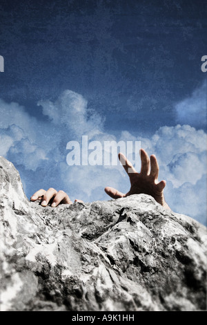 ein Mann Klettern Stockfoto