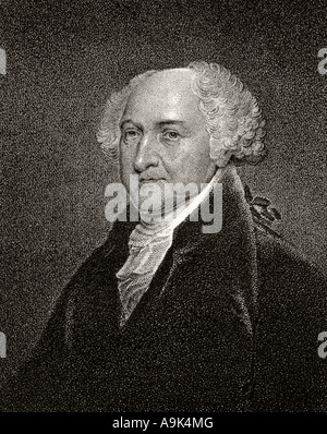 John Adams, 1735 - 1826. Zweiter Präsident von Amerika. Amerikanischer Staatsmann und Gründungsvater. Stockfoto