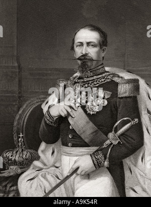 Napoleon III., auch bis 1852 Louis Napoleón genannt. Vollständiger Name Charles Louis Napoléon Bonaparte, 1808 - 1873. Stockfoto