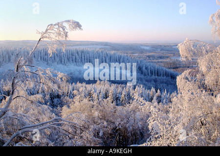 Blick vom Scenerylift Koli, Finnland, Nord-Karelien Stockfoto