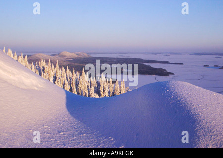 Schnee Form Koli, Finnland, Nord-Karelien Stockfoto