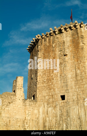 Burg der Camerlengo in der mittelalterlichen Stadt Trogir an der dalmatinischen Küste in Kroatien Stockfoto