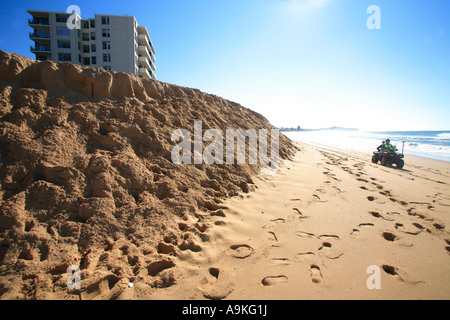 Wechselnden machen Sand die Auswirkungen der globalen Erwärmung und Klimawandel an Küsten Australiens manifestieren Stockfoto