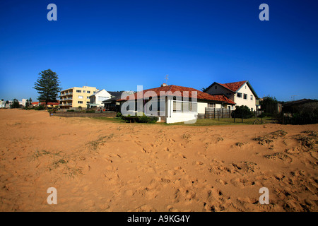 Wechselnden machen Sand die Auswirkungen der globalen Erwärmung und Klimawandel an Küsten Australiens manifestieren Stockfoto