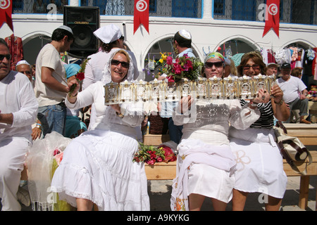 Das Lag B'Omer-Festival in La Griba Synagoge Djerba Stockfoto